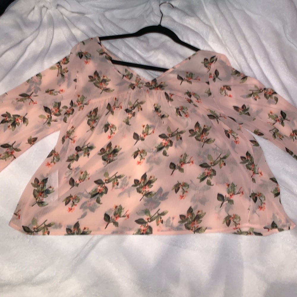 Abercrombie Sheer Flower Top